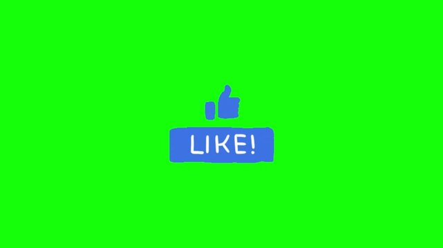 like animation on green screen background