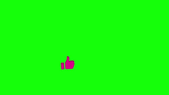 like animation on green screen background