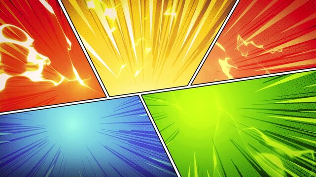 Comic Book Advertisement Background With Energy Fx
Comic books style background with halftone dots energy fx and explosive sunbeams effects