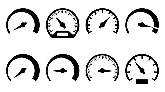 Speedometer, tachometer icon.