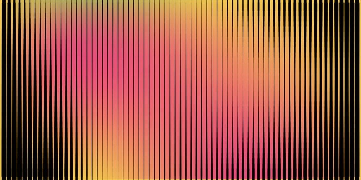 Neon spectral halftone gradation stripes. Radiant multicolor linear gradient background with glowing parallel lines and smooth rainbow density fade.Eps10