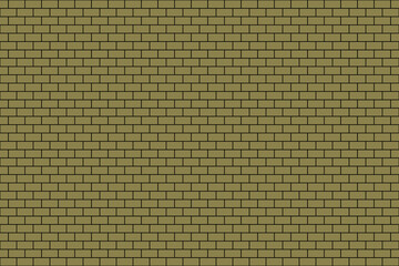 Fototapeta premium A section of a Light Goldenrod color brick wall is displayed. The brick wall has a uniform rectangular block pattern.