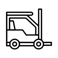 Fototapeta premium Forklift Outline Icon