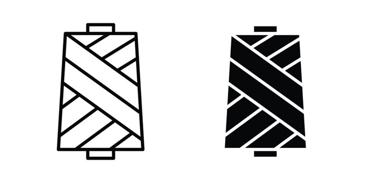 Yarn icon. Glyph solid icons collection. Line symbols