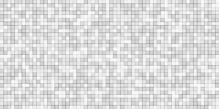White brick wall texture, seamless cladding tile. Modern minimalist square geometric background. White ceramic tile for kitchen or bathroom.