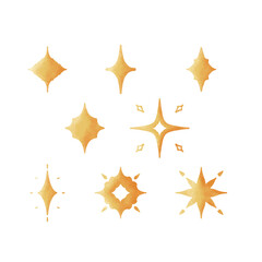 Obraz premium Variation Golden Stars Unique kit set