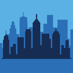 Fototapeta premium seamless-silhouette-of-the-city cityscape 