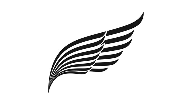 Abstract Wing Silhouette Graphic Icon