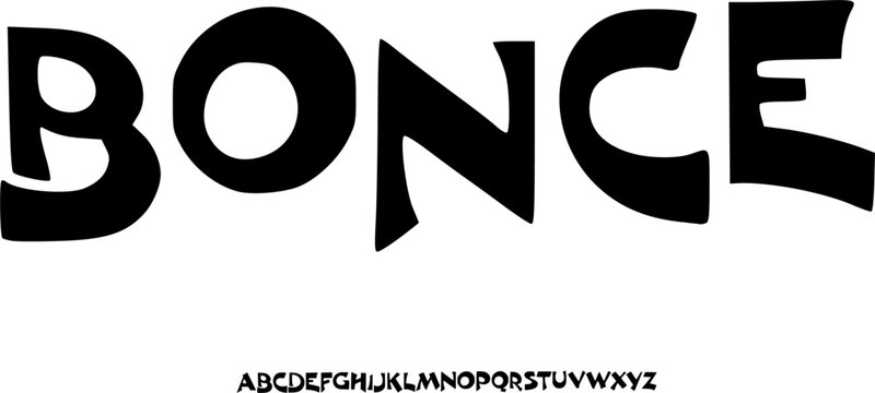Bonce Retro Psychedelic Font Alphabet &ndash; Bold Curved Vintage Typeface for Funk Music Posters, Groovy Branding, Festival Logos & Classic 70s Typography Design
