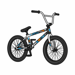 Obraz premium Custom bmx bicycle with colorful frame graphics