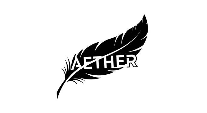 Aether Feather Logo Design Concept