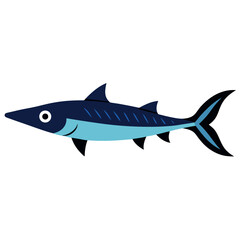 Fototapeta premium A barracuda-on-a-white-background 