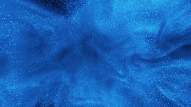 Blue Abstract Liquid Flowing Particles Motion Background Loop