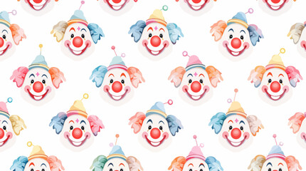 Fototapeta premium A delightful collection of cheerful clowns perfect for children's celebrations.