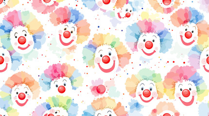 Fototapeta premium Cute Clown Seamless Design Perfect for Kids Fabrics and Party Decorations