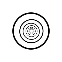 Naklejka premium Concentric circles create a tunnel effect or target pattern as a minimalist graphic resource for visual interest.