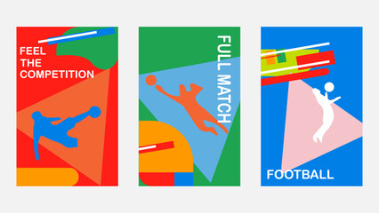 Modern colorful football competition design for soccer World Championship. © hidden.grapich