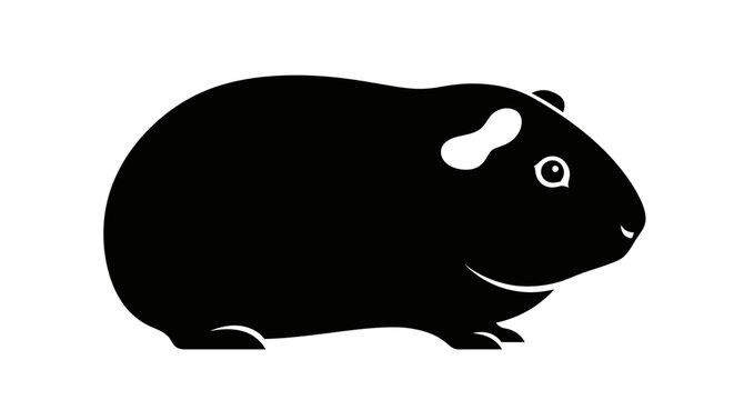Black silhouette of a guinea pig.