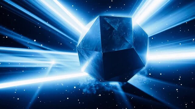 Dynamic Light & Shadow Play on Rotating Polyhedron