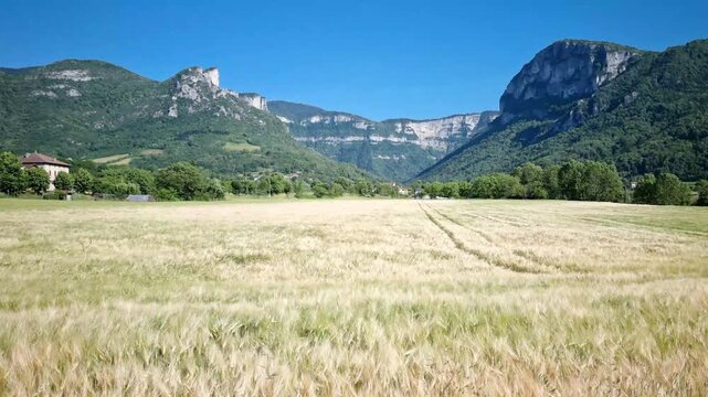 Landscape in the Vercors Massif in southeastern France