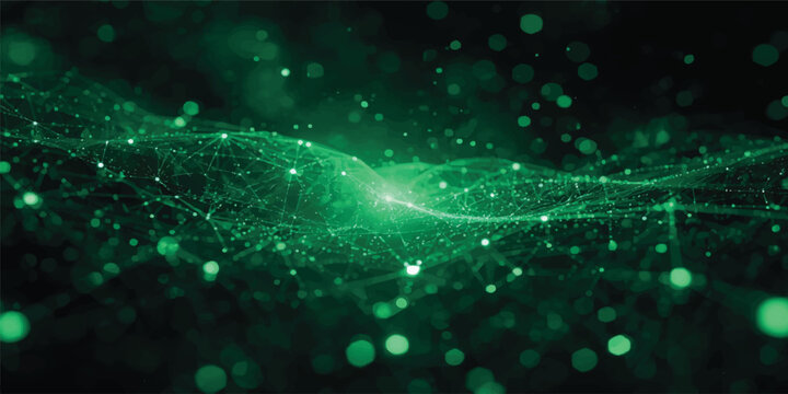 Glowing blue fractal waves and DNA energy flowing through space