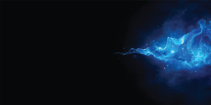 An abstract blue animation of the planet Earth looping in dark digital space with glowing light energy effects and fluid motion design