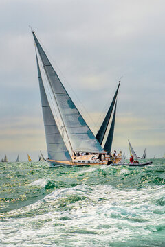 Sailing yacht race. Yachting. Sailing. Regatta	