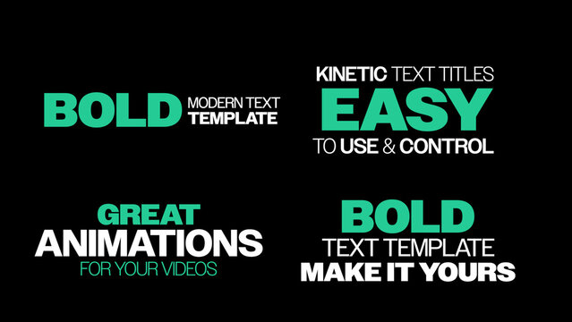 Bold Modern Text Titles