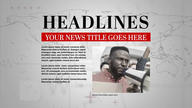 News Headlines Fly Through