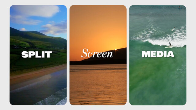 Split Screen Moving Media Slideshow