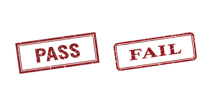 Pass and Fail Rubber Stamps