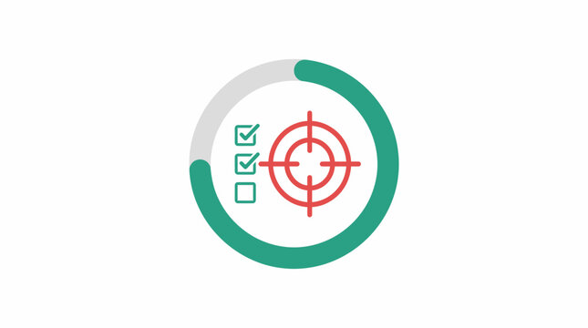 Red Target Symbol with Green Circle.