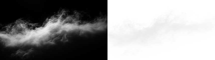 Soft white clouds drifting across a bright sky on a clear day without any visible sun or moon © Liubov