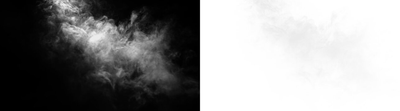 Smoke rises in a light cloud above a plain surface with no visible background during an unclear time of day