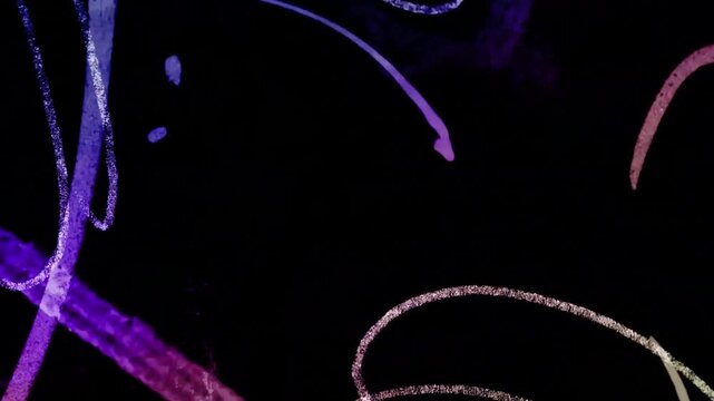 Abstract grunge graffiti background with chaotic blue lines, paint strokes and scratches, vintage stop motion animated texture loop.