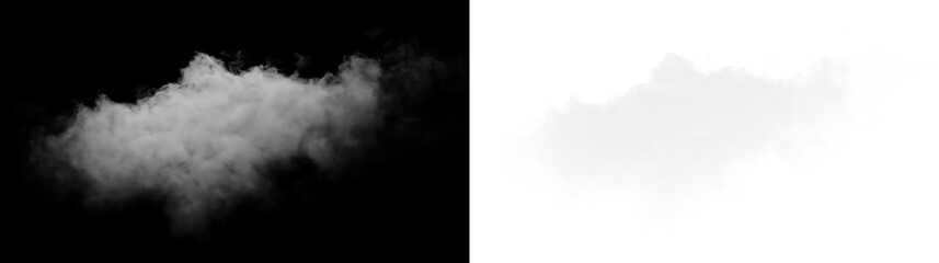 Cloud on a transparent background drifting in the sky during daylight hours © Liubov