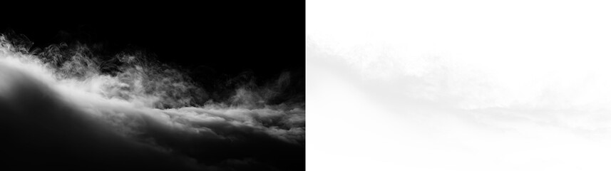 Clouds drifting in the sky creating a soft white pattern on a clear day with a transparent background © Liubov