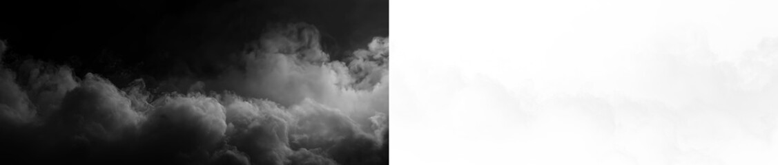 Clouds drift gently across the sky forming various shapes against a clear blue backdrop during a sunny day © Liubov