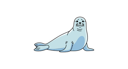 Cartoon illustration of a seal. © bramastaa