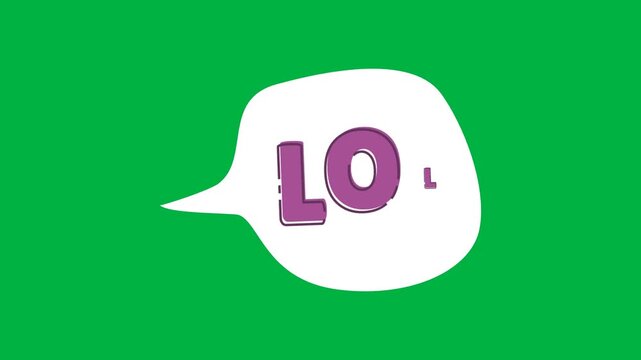chat bubble LOL illustration animation
