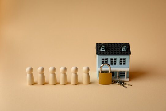 Conceptual background for selling, renting, or buying real estate. Real estate as a backdrop