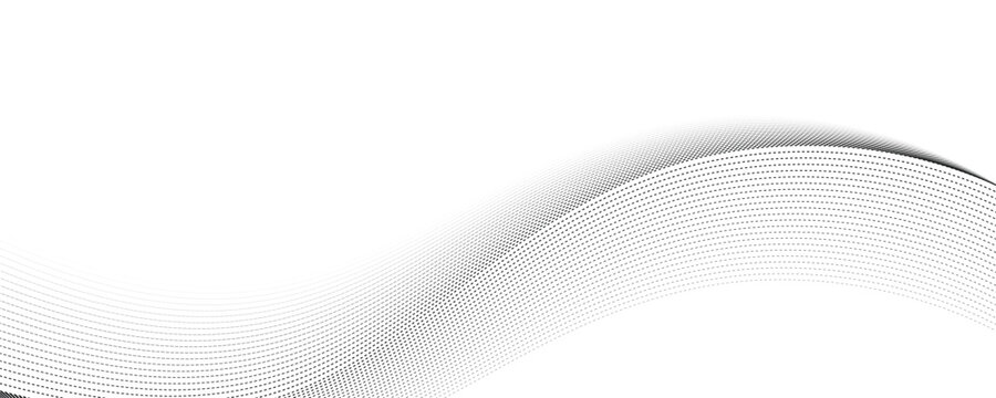 Grey Dashed Wave Abstract Background