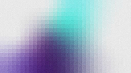 Fototapeta premium Abstract gradient grid background with grainy texture, blending cool purple and teal tones in a soft geometric pattern.