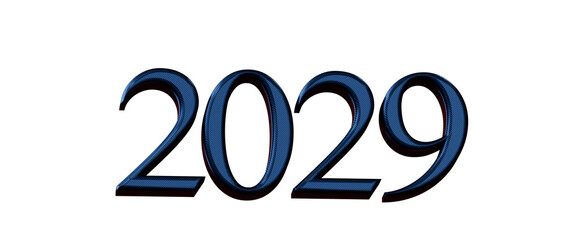Image of the year 2029 in stylish 3D blue text. Perfect for New Year greetings, business forecasts, © vegefox.com