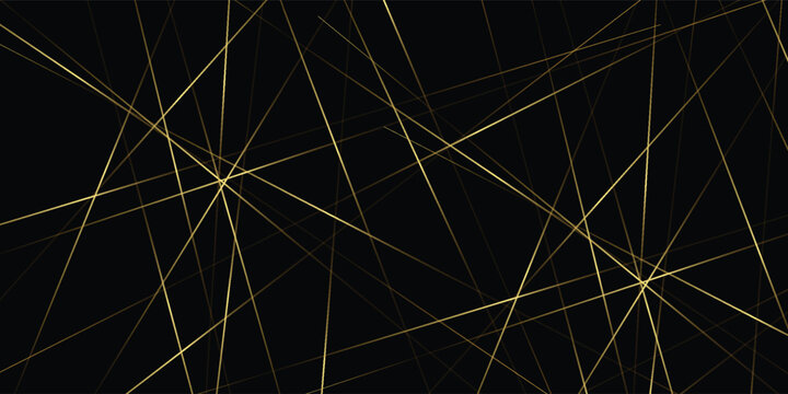 Abstract geometric connection concept featuring sharp metallic gold lines background illustration