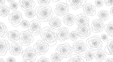 Fototapeta premium Seamless vintage floral rose pattern background design featuring delicate botanical elements perfect for spring summer wallpaper and textile prints.