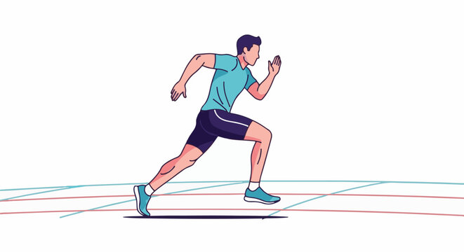 A person running on a track