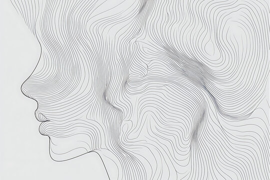 Neutral charcoal continuous line botanical leaf smartphone screen wallpaper