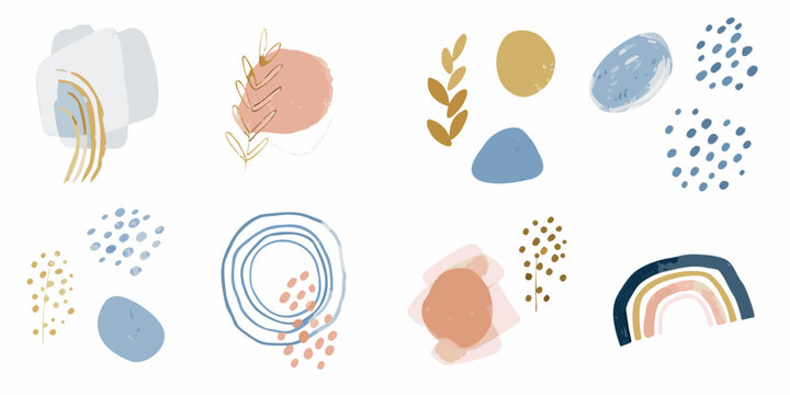 watercolor abstract elements a collection of loose shapes and forms