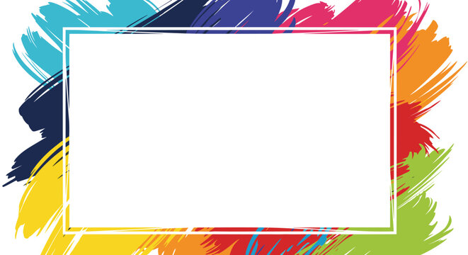 Vibrant abstract paint splash frame background texture design for creative projects and modern artistic concepts.
